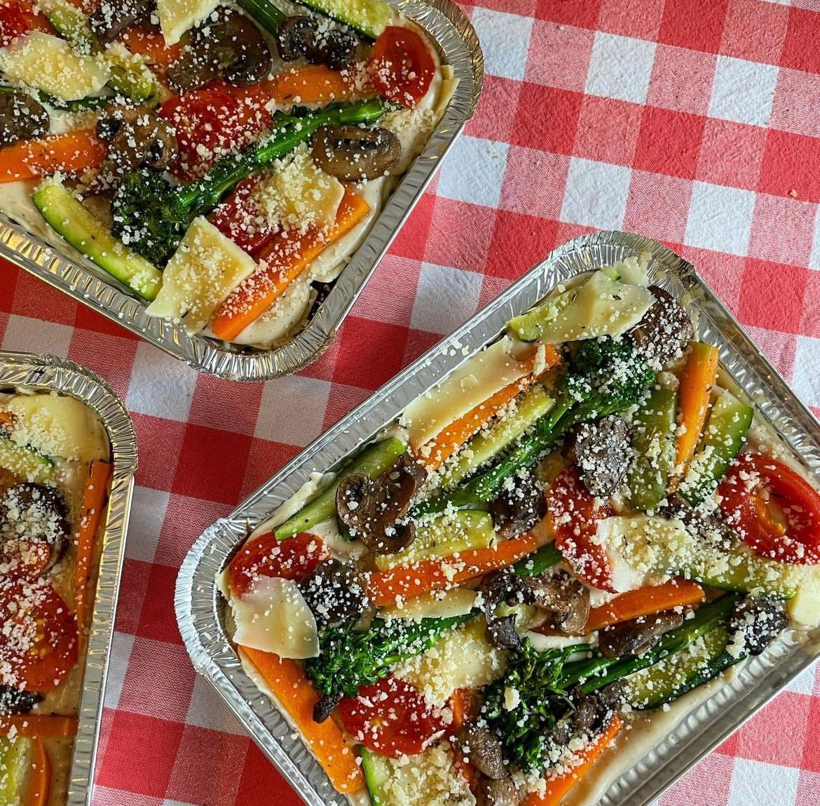 Mixed vegetables lasagna